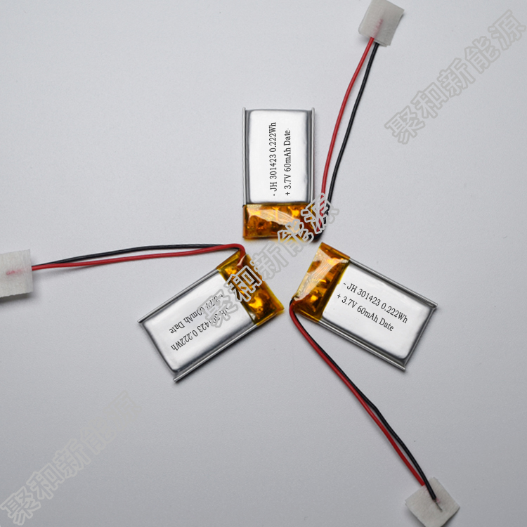 Best selling 301423 lithium polymer battery 60mah Bluetooth speaker Electronics 3.7V factory direct sales